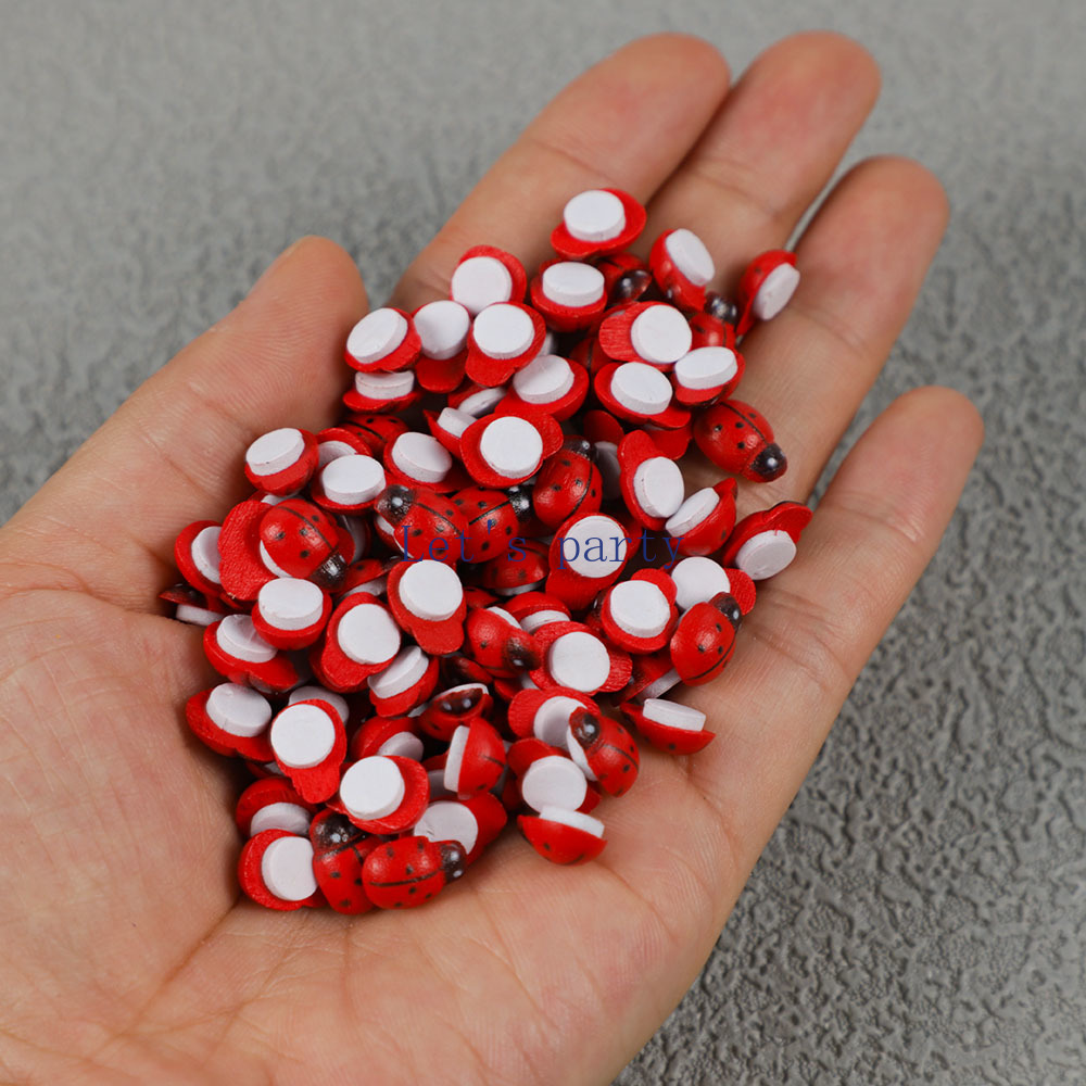 100Pcs Mini Wooden Bee Ladybug - Home Decor Za review and price